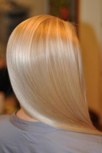 Blonde colour with a grey tint