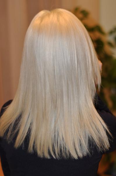 Light grey blond hair colour
