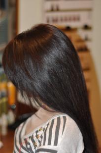 Dark chocolate hair colour