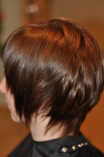 Short haircut for women with cutouts