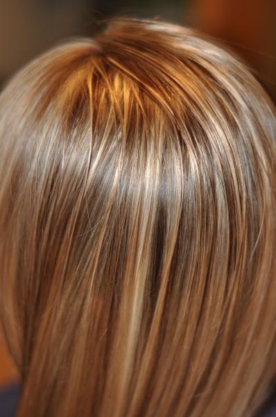 Dark brown and white hair highlights - Hair highlights | Hairstylist Oksana
