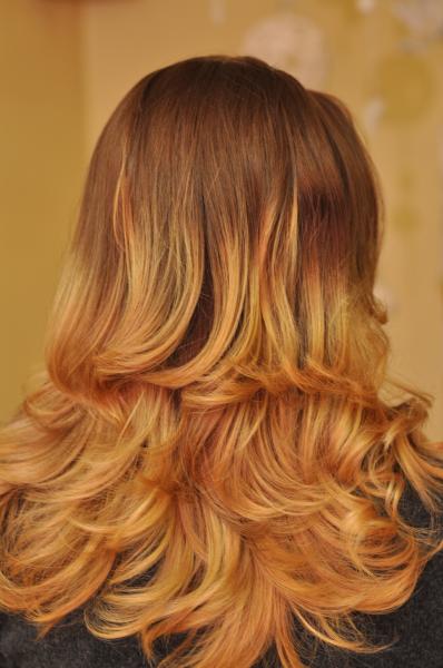 Ombre hair colouring