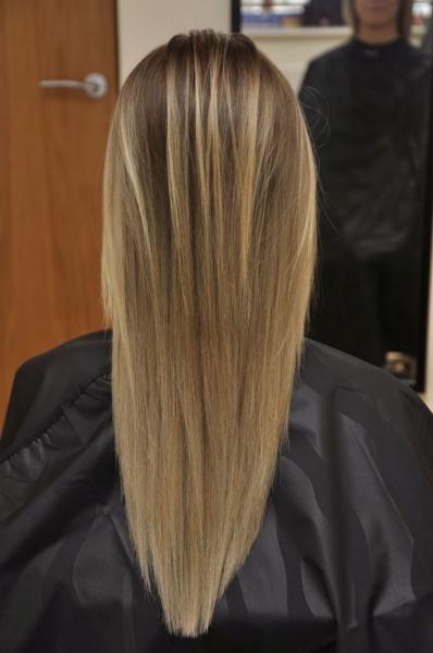 Balayage Ombre with dark roots