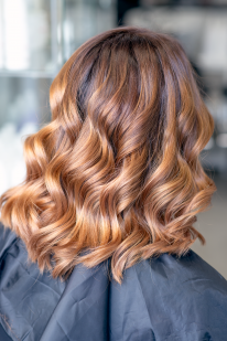 Chocolate Balayage with copper shade